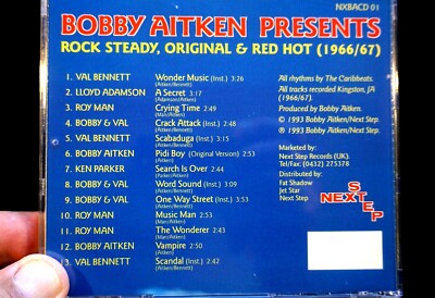 英7” Various Bobby Aitken Presents Rock Steady, Original And Red RFDNX7EP Next Step /00080 Bobby Aitken Presents Rock Steady, Original & Red Hot (1966