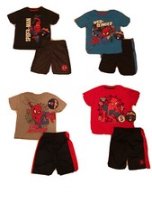 NWT MARVEL SPIDER-MAN Toddler Boys 2PC Short T-shirt Set, Sizes 2T, 3T 4T