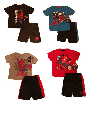 NWT MARVEL SPIDER-MAN Toddler Boys 2PC Short & T-shirt Set, Sizes 2T, 3T & 4T