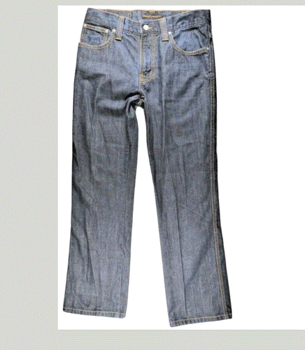 Nudie Slim Jim Mens Jeans Blue 31/27 Organic Cotton Dry Boken Twill Italy Slim - Bild 3 von 11