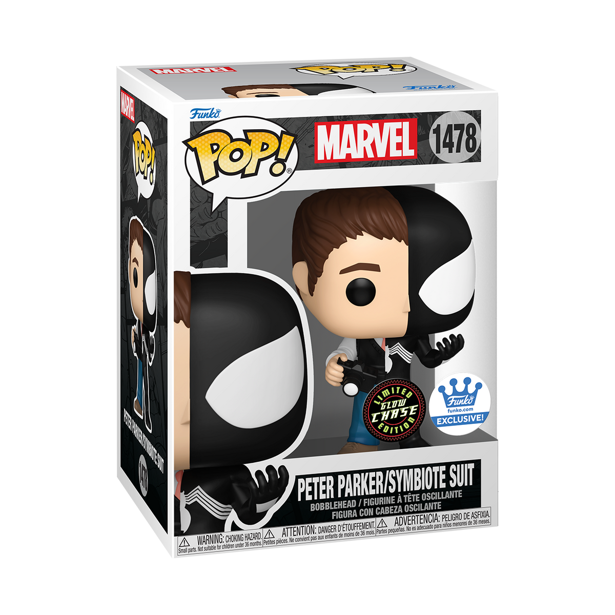 Funko Pop Symbiote Peter Parker Spider-Man 1478 Chance of Chase