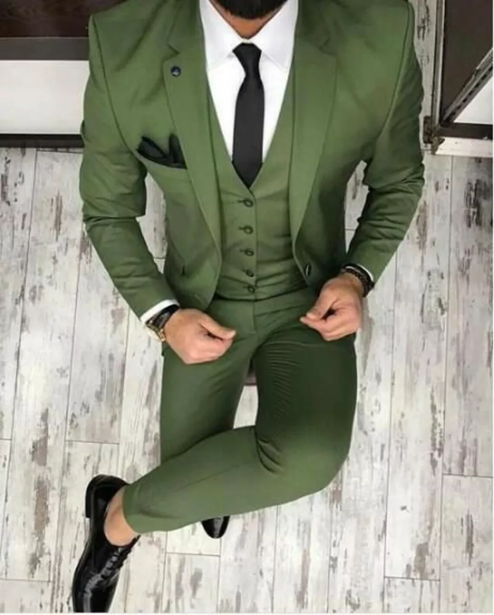 Green coat pant for best sale man