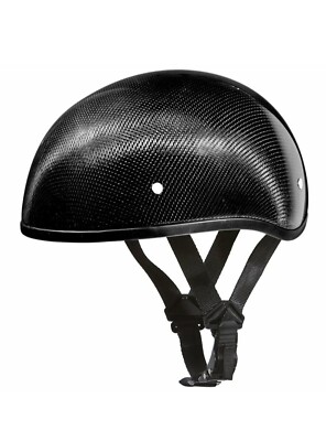 Daytona 100% Carbon Fiber Skull Cap Half Helmet w/o Visor Size S
