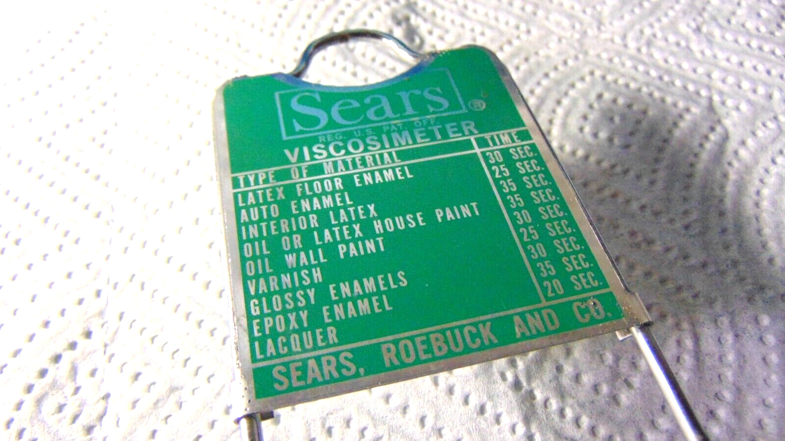 Vtg Craftsman Viscosimeter Sears Roebuck And Co Painters Tool-Very Nice!!!