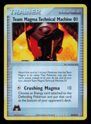 Pokemon Karte Team Magma Technical Machine 01 84/95 Reverse Holo Foil NM 2004