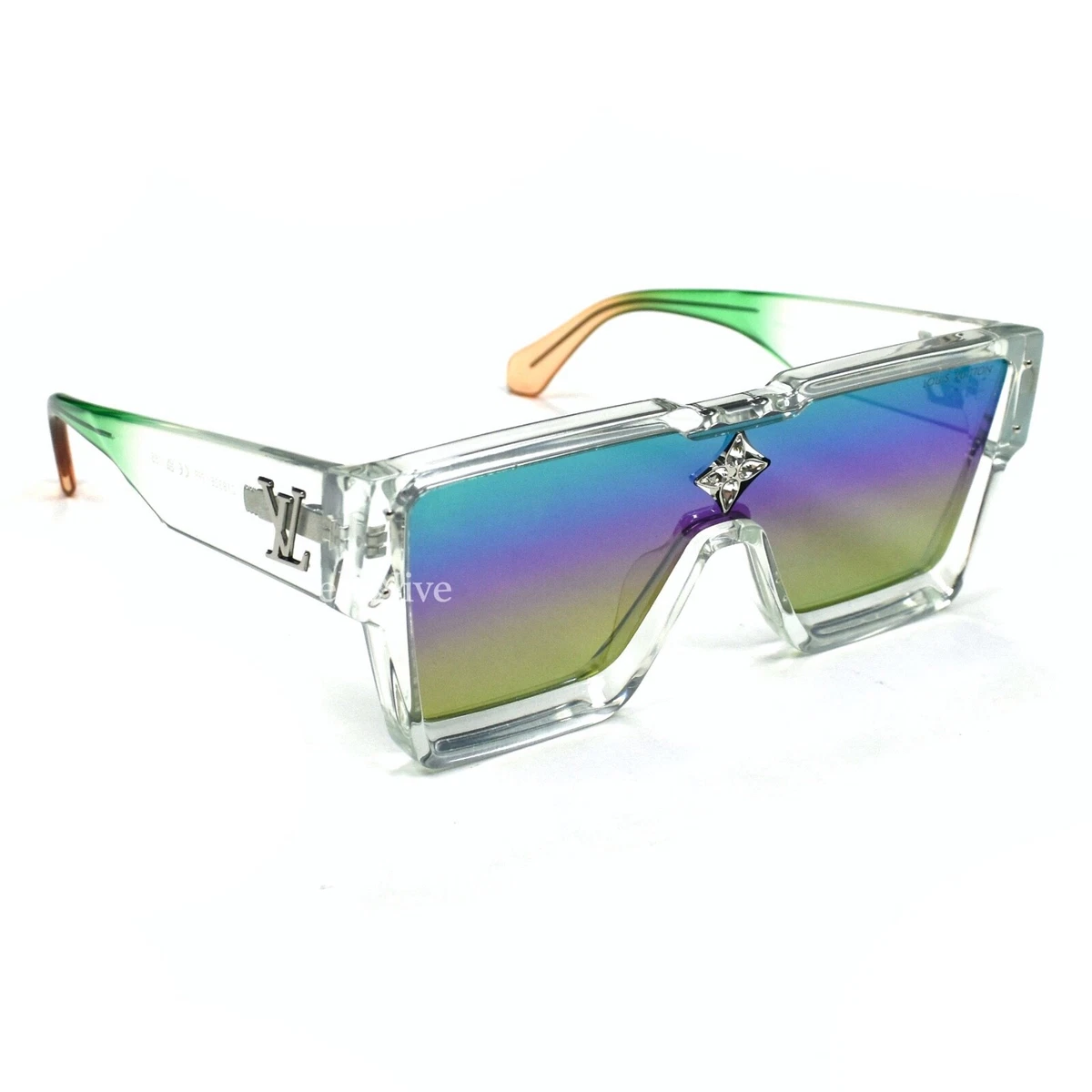 Neu mit Etikett Louis Vuitton LV klare Regenbogengläser Cyclone  Sonnenbrille Her