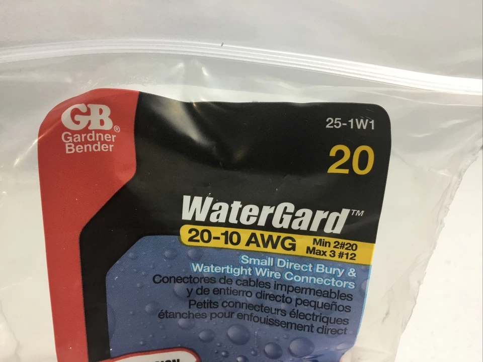 20 tuercas de conector de cable hermético Gardner Bender 25-1W1 10 AWG HEX-LOCK azul Foto 2 de 4