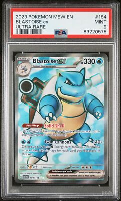 PSA9 カメックス25th blastoise Blastoise ex 009/165 RR Pokemon Card Japanese Pokemon Card