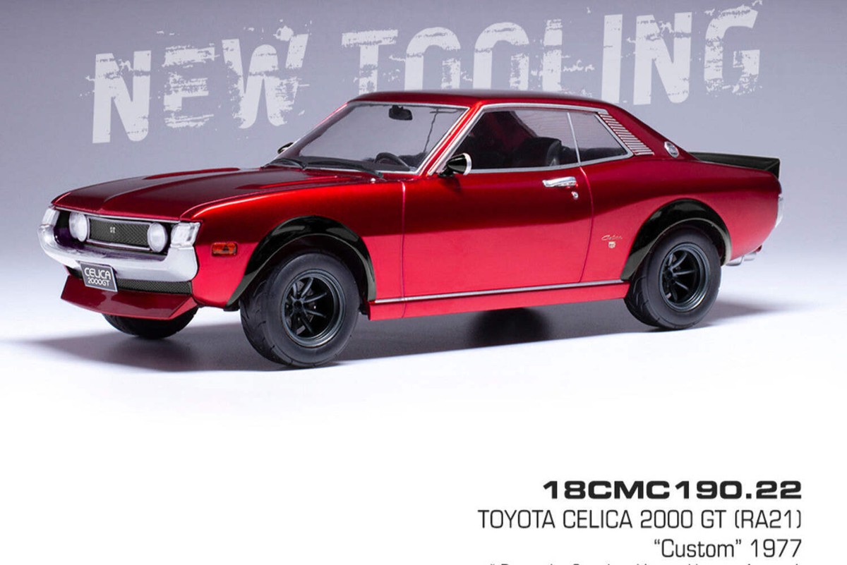 Ixo 1977 Toyota Celica 2000GT (RA21) Custom Red 1:18 (18C-MC190.22