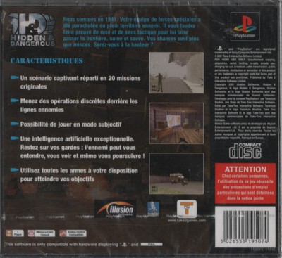 HIDDEN AND DANGEROUS / SONY PS1 / NEUF SOUS BLISTER D'ORIGINE