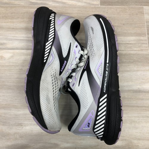 Brooks Womens Adrenaline GTS 23 1203811B039 White Running Shoes Sneakers Sz 7.5B - Picture 9 of 10