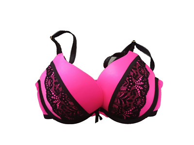Secret Possessions UK 32C Hot Pink Mix U/W Boost gepolsterte Spitzenverkleidung Push Up BH