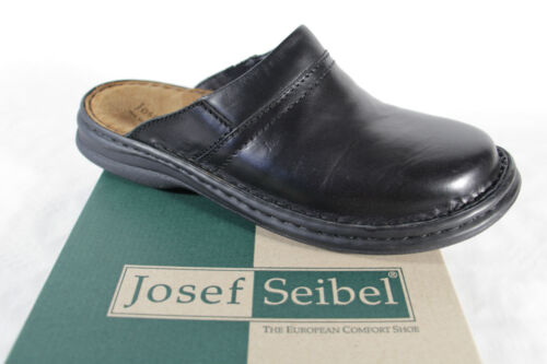 Josef Seibel Sabots Mule Mules Chaussures Noir Cuir Véritable 10663 - Photo 1/11
