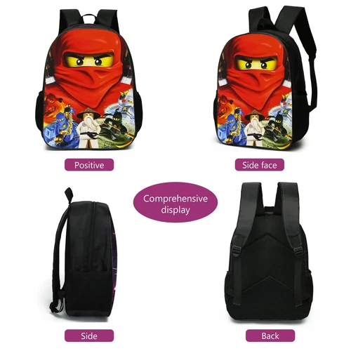 Ninjago Anime 3tlg/Set Rucksack Schüler Schule Umhängetasche Backpack Kinder 2024 - Bild 12 von 33
