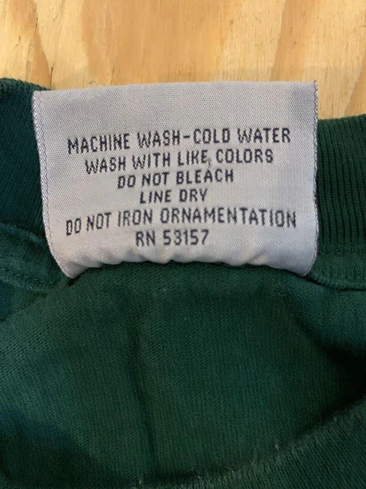 Camiseta Majestuosa Irlandesa Lucha Notre Dame De Colección Verde Grande 100% Algodón Y2K Foto 4 de 4