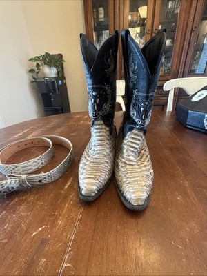 Snake Skin Boots and Belt Set