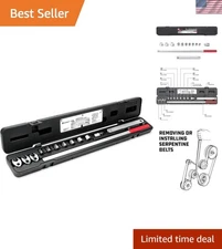 Powerbuilt Serpentine Belt Tool Set for Quick and Reliable Installation - Silver