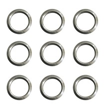 Napolex LONZA Aluminum Non-Slip Rings Metal Black 18x18x2mm Pack of 9 NAPOLEX