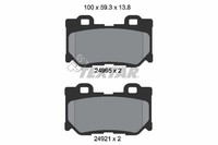 Bremsbelagsatz Scheibenbremse Hinten Textar 2499501 FÜR Infiniti