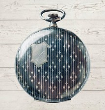 CYMA 15J Solid Silver Pocket Watch Niero Inlay Vintage 1900s Used