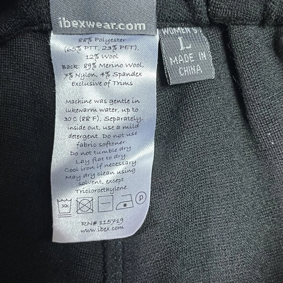 Calça Ibex Climawool Feminina Tamanho G Softshell Lã Merino Esqui/Neve Ao Ar Livre Preta - Imagem 3 de 4