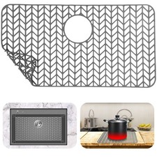 Sink Silicone Protector for Kitchen Sink 26''x14''  Back Drain Kitchen Si