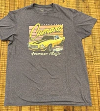 GM General Motors Official Chevy Camaro T Shirt Adult L Detroit Power Blue Tee