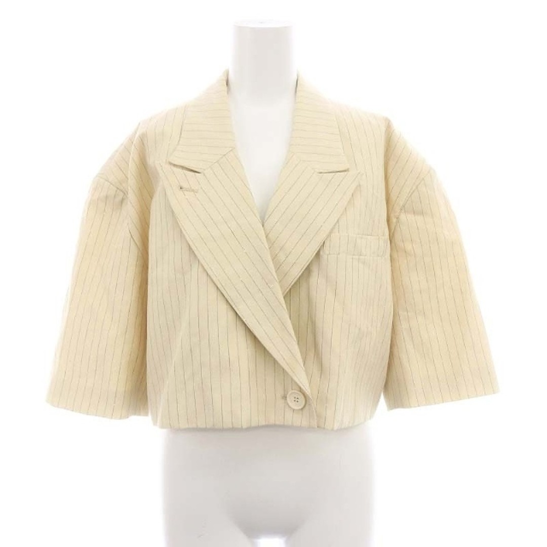 CLANE CROPPED TAILRED JACKET ストライプ clane CROPPED TAILORED JACKET ストライプ1