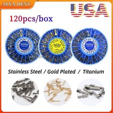 Dental Endodontic Screw Post Titanium Gold/Silver Plated Conical Root Canal Pins