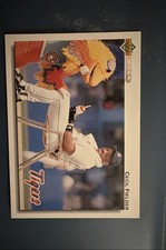 1992 Upper Deck - Cecil Fielder #255 Sitting with the San Diego Chicken