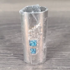 Vintage Silver Tone TRACTOR TRAILER Turquoise LIGHTER Cover Sleeve Case For Bic