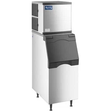 22" Air Cooled Modular Half Cube Ice Machine with 383 lb. Bin - 350 lb.