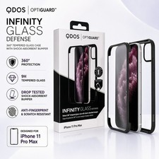 QDOS (iPhone 11 PRO MAX, 6.5") 360 Case + Tempered Glass Screen Protector Cover