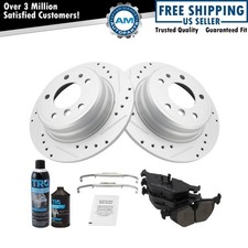 Rear Semi Metallic Brake Pad & Performance Rotor Kit for BMW 5 Series