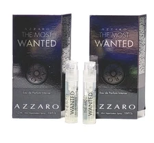 2x Azzaro The Most Wanted Intense 0.04oz / 1.2ml Perfume 100% Authentic Sample
