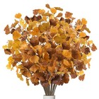 Artificial Ginkgo Leaves Stems Fall Greenery Stems Artificial 16 Pcs Autumn