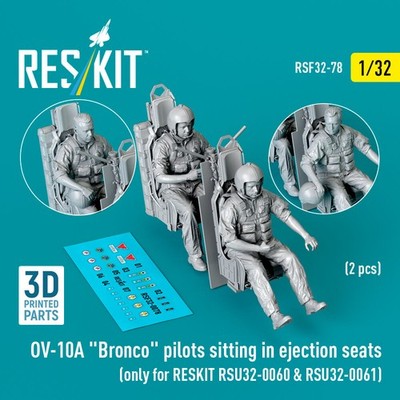 ResKit RSF32-0078 - 1:32 OV-10A Bronco pilots sitting in ejection seats (2 pcs) 