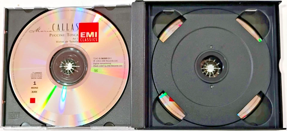 2 CDs BOX SET Giacomo Puccini MARIA CALLAS Tosca EMI 1997 Classical OPERA Foto 4 de 4
