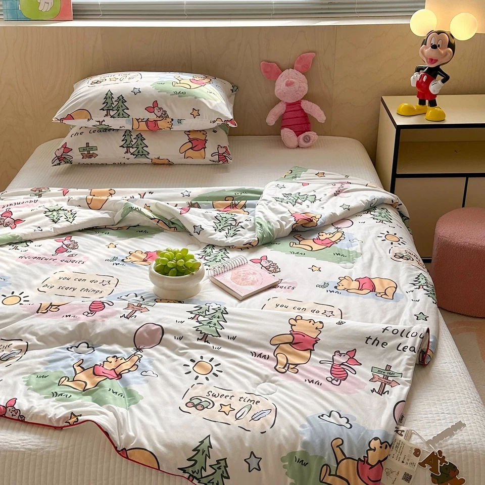 Edredón Winnie the Pooh Disney Full Queen algodón manta ropa de cama premium Foto 2 de 4