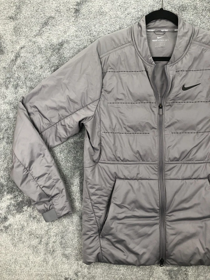 Nike Aeroloft Golf Jacket Mens Medium Tall Gray Insulated Full Zip 932235-036 - Image 2 of 4