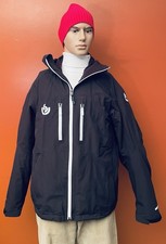 Men  s Burton Hooded Gore Tex Goretex Black Ski Snowboard Parka Shell Jacket EUC