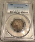 1858 Seated Liberty Quarter PCGS XF 45   Sharp Original Type w/ Excellent Appeal