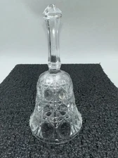Ornate Cut Clear Glass 5" Dinner Bell - Vintage