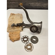 Vintage ARMAID 52 Meat Grinder Food Chopper Cast Metal Made in USA with Plates