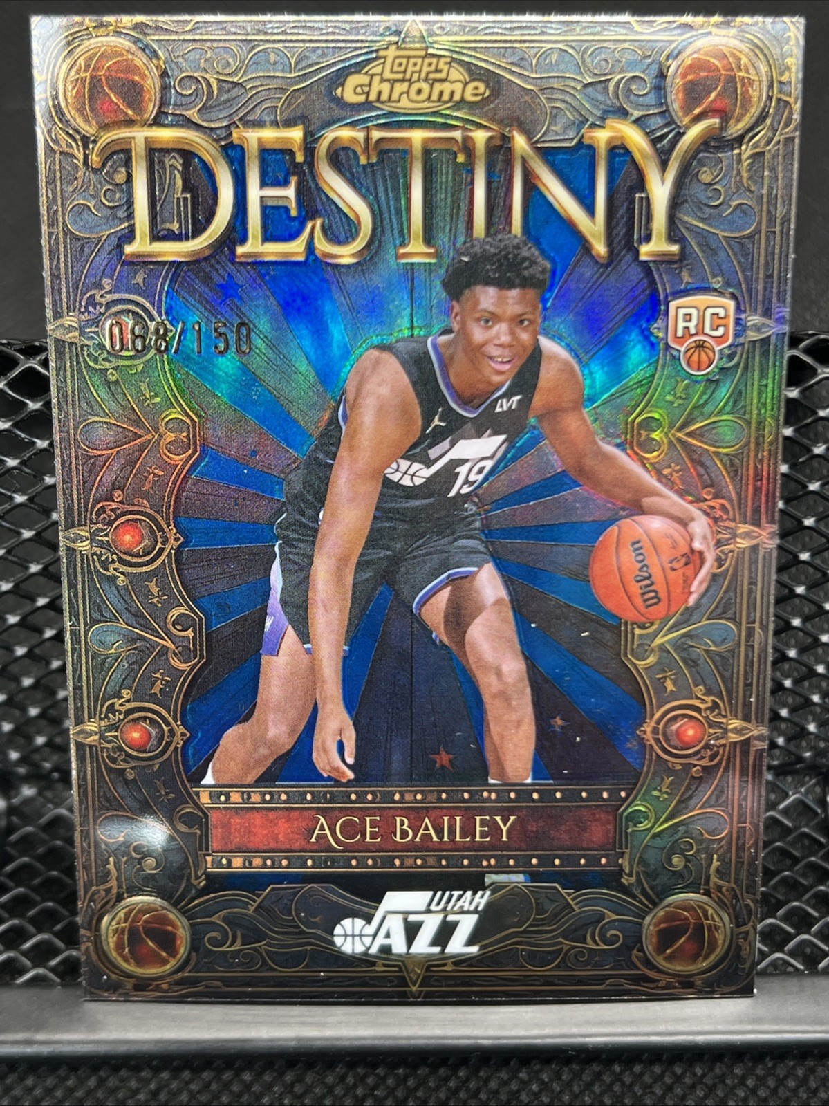 2025-26 Topps Chrome - Destiny Ace Bailey #D-5 Refractor (RC) Blue #/150 SP