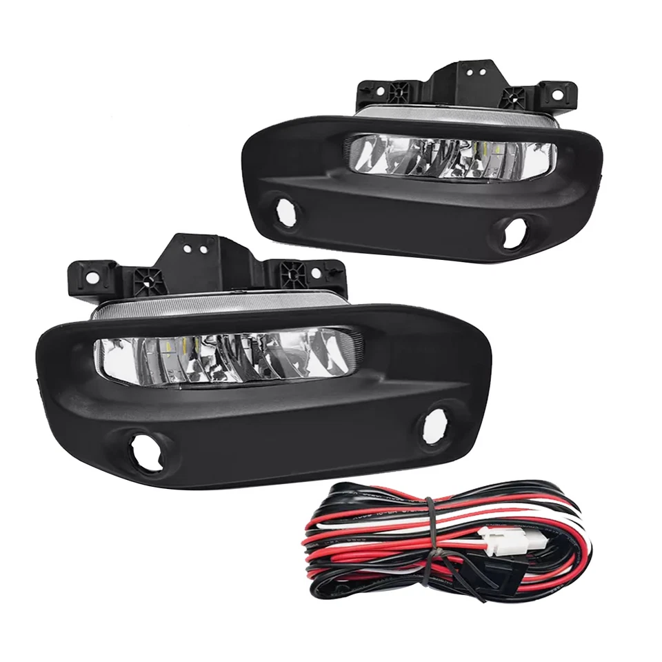 LED Fog Lights w/Wiring Harness Switch For Dodge RAM 2500 3500 2019 2020-22-2024 Foto 2 de 4