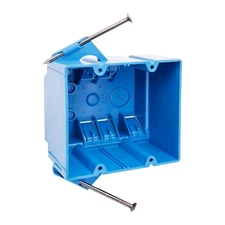 2-Gang Electrical Outlet/Switch Box 32 Cu In New Work ETL Double Gang Blue