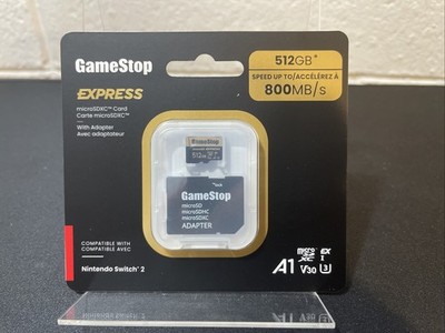 Nintendo Switch 2 GameStop 512GB Express Micro SD Card for Switch 2 BRAND NEW