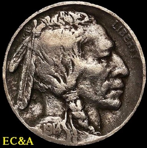 1914-D BUFFALO NICKEL COLLECTOR COIN CHOICE VERY FINE (BN245)