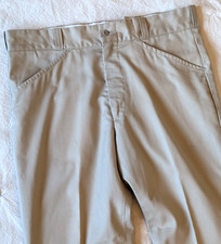 Montgomery Ward Khaki Pants Vintage 70s 80s Classic Preppy Talon Zip Size 35x27